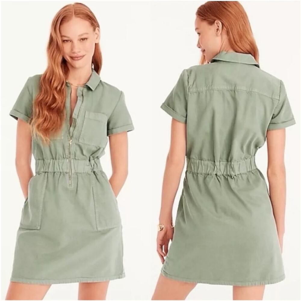 J. Crew Sage Green Shirt Dress